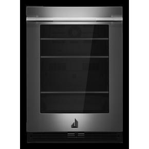 Rise 24" Under Counter Glass Door Refrigerator, Left Swing
