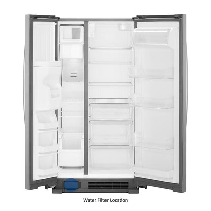 36" Wide Side-By-Side Refrigerator, 25 Cu. Ft. - Fingerprint-Resistant Stainless Finish