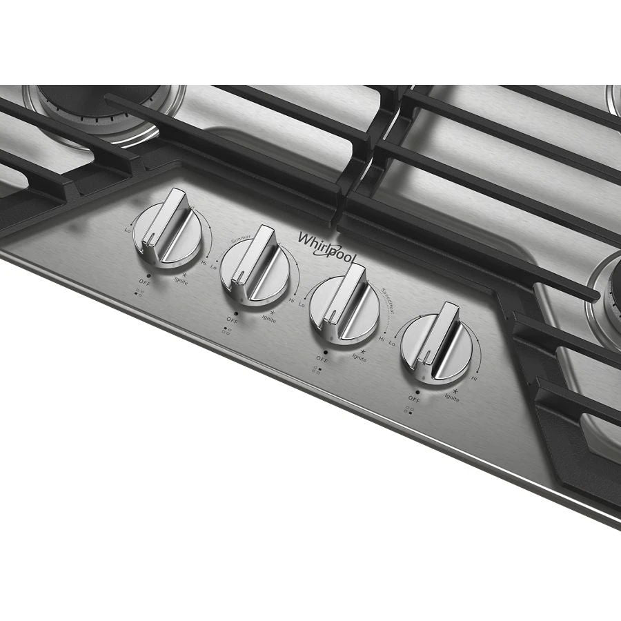 30" Gas Cooktop With Ez-2-Lift Hinged Cast-Iron Grates - Stainless Steel