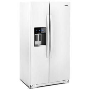 36" Wide Counter Depth Side-By-Side Refrigerator, 21 Cubic Feet - White