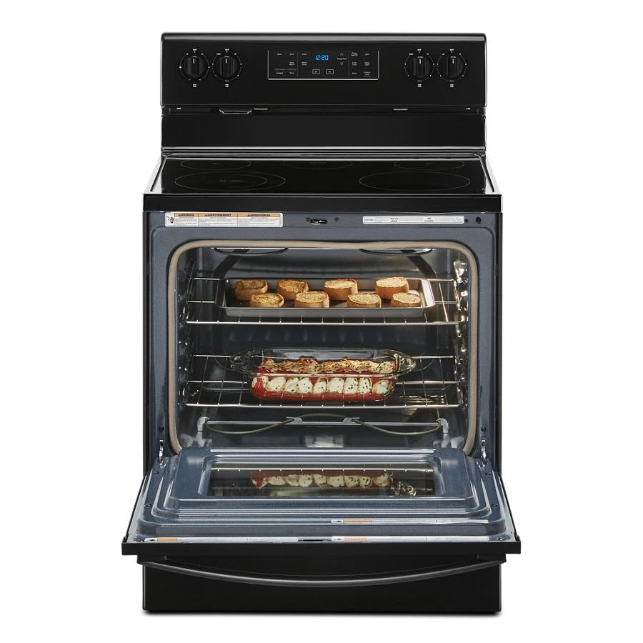 5.3 Cubic Feet Whirlpool Metal Electric Range With Frozen Bake Technology - Black