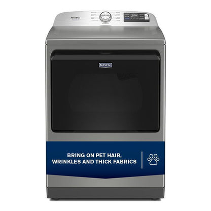 7.4 Cu. Ft. Pet Pro Top Load Electric Dryer With Extra Power And Sanitize Cycle - Classic SIlver