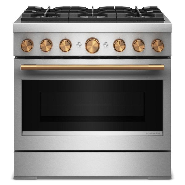 36" 6 Burner Commercial-Style Dual Fuel Range With No Preheat Air Fry Mode - Stainless Steel