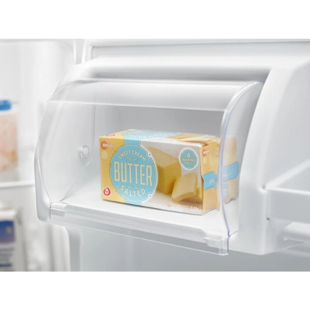 Amana Top-Freezer Refrigerator With Glass Shelves - Black