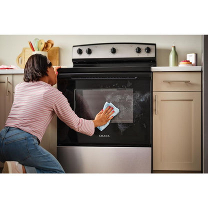 Amana 30" Electric Range With Extra-Large Oven Window - Black