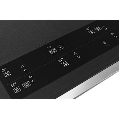 30" Electric Ceramic Glass Cooktop With Two Dual Radiant Elements - Stainless Steel