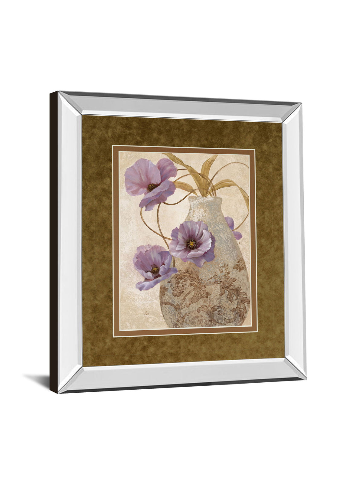 Sophistication Il By Nan - Mirror Framed Print Wall Art - Light Brown