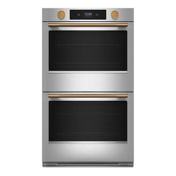 30" Smart Electric Double Wall Oven With Assisted Cooking Modes, Backlit Knobs - Printshield Finish