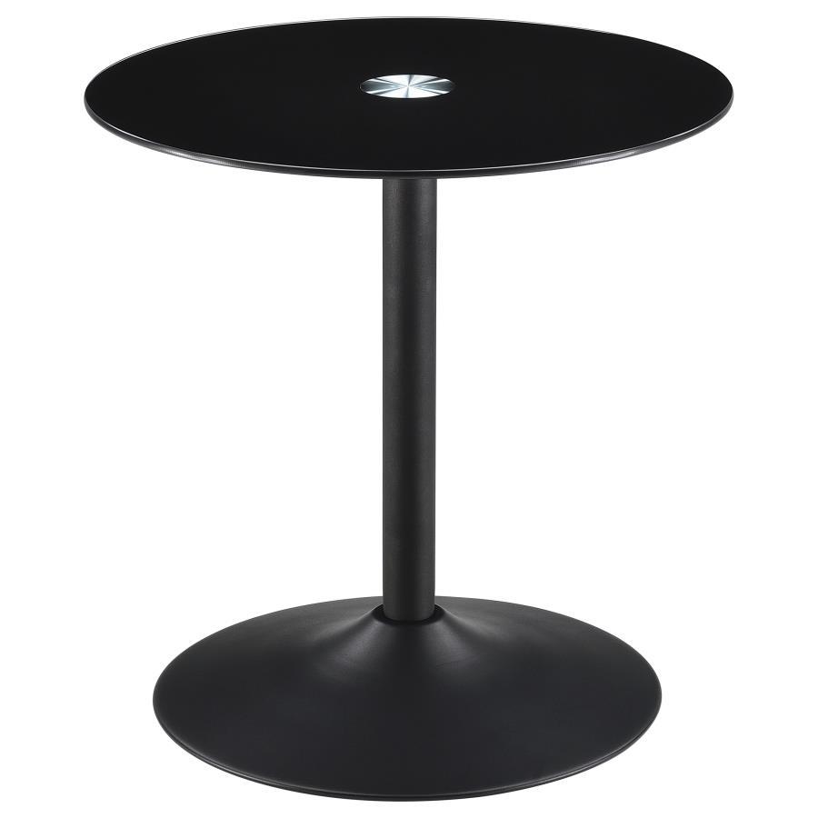 Ganso - Round Metal Coffee Table With Tempered Glass Top