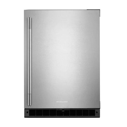 24" Undercounter Refrigerator With Stainless Steel Door - Black Cabinet / Stainless Doors