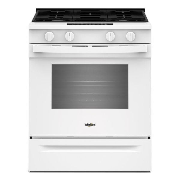 30" Gas Range With No Preheat Mode And Slow Cook - White