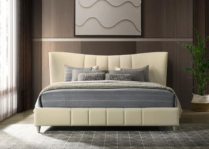 Evelyn - Upholstered Panel Platform Bed
