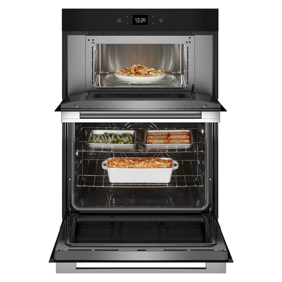 6.4 Total Cubic Feet Combo Wall Oven With Air Fry When Connected, Touchscreen - Fingerprint Resistant Stainless Steel