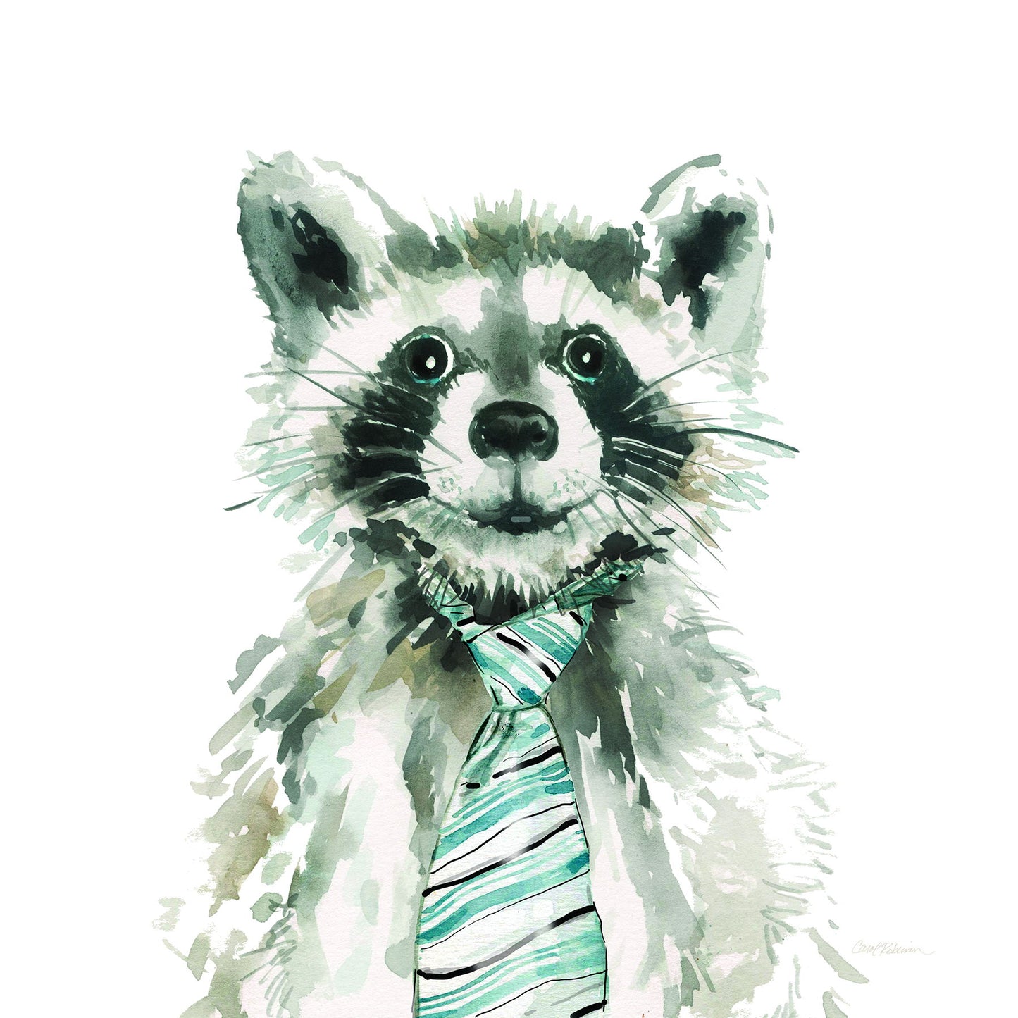 Gallery Wrapped Giclee On Canvas Funny Pet In Tie 24 X 24