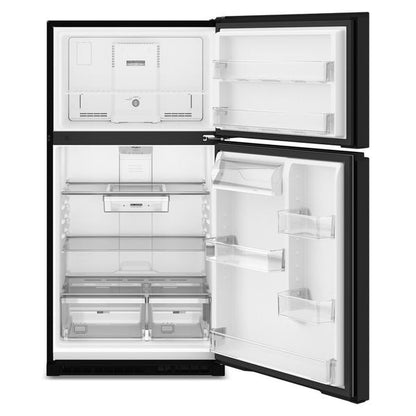 Whirlpool 32.8" Wide Top Freezer Refrigerator With Total Coverage Cooling, 21.3 Cu. Ft., Reversible doors - Black