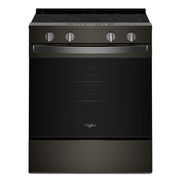30" Electric Smart Range With Air Cooking Technology And Steam Clean - Black-On-Stainless