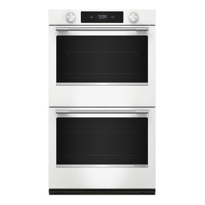 30" Smart Electric Double Wall Oven With Assisted Cooking Modes - White