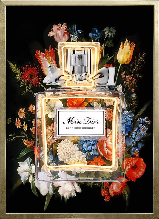 Luminous Blossom Bottle - 21" x 29" Framed Wall Art