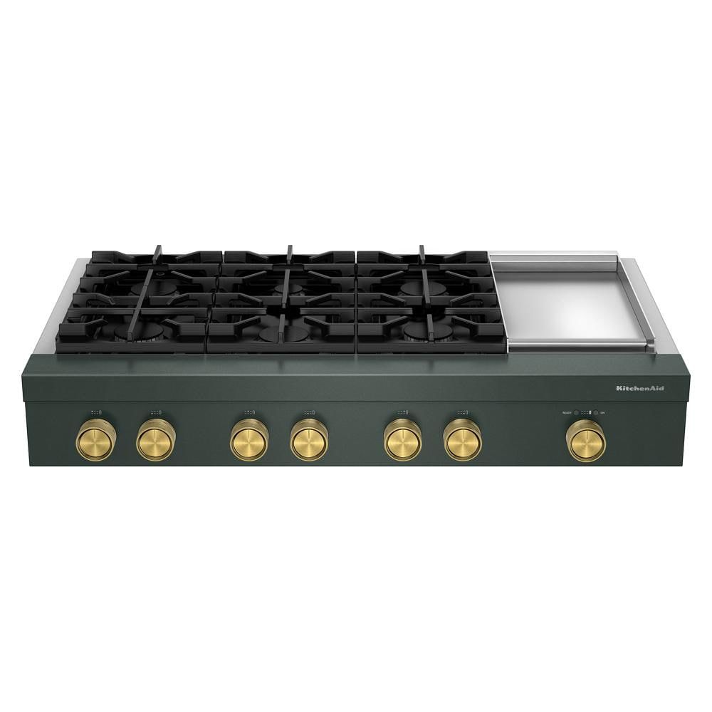 Kitchenaid 48" 6-Burner Gas Commercial-Style Rangetop With Griddle - Juniper