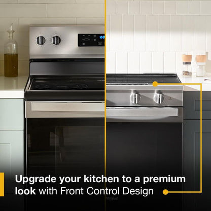 30" Smart Slide In Gas Range With Air Cooking Technology, No Preheat Air Fry, Steam/Self Clean And High Speed Preheat - Fingerprint Resistant Stainless Steel