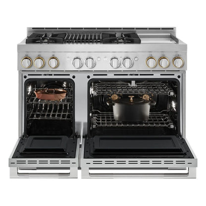 Rise 48" Gas Professional-Style Range With Chrome-Infused Griddle And Grill